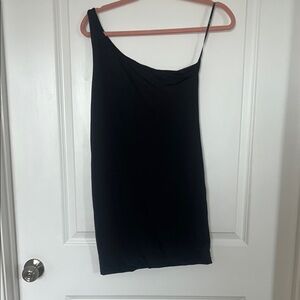 Forever 21 Black One Shoulder Dress